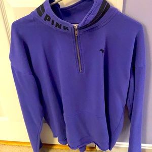 Lightly worn purple PINK sweatshirt. So comfortable and stylish
